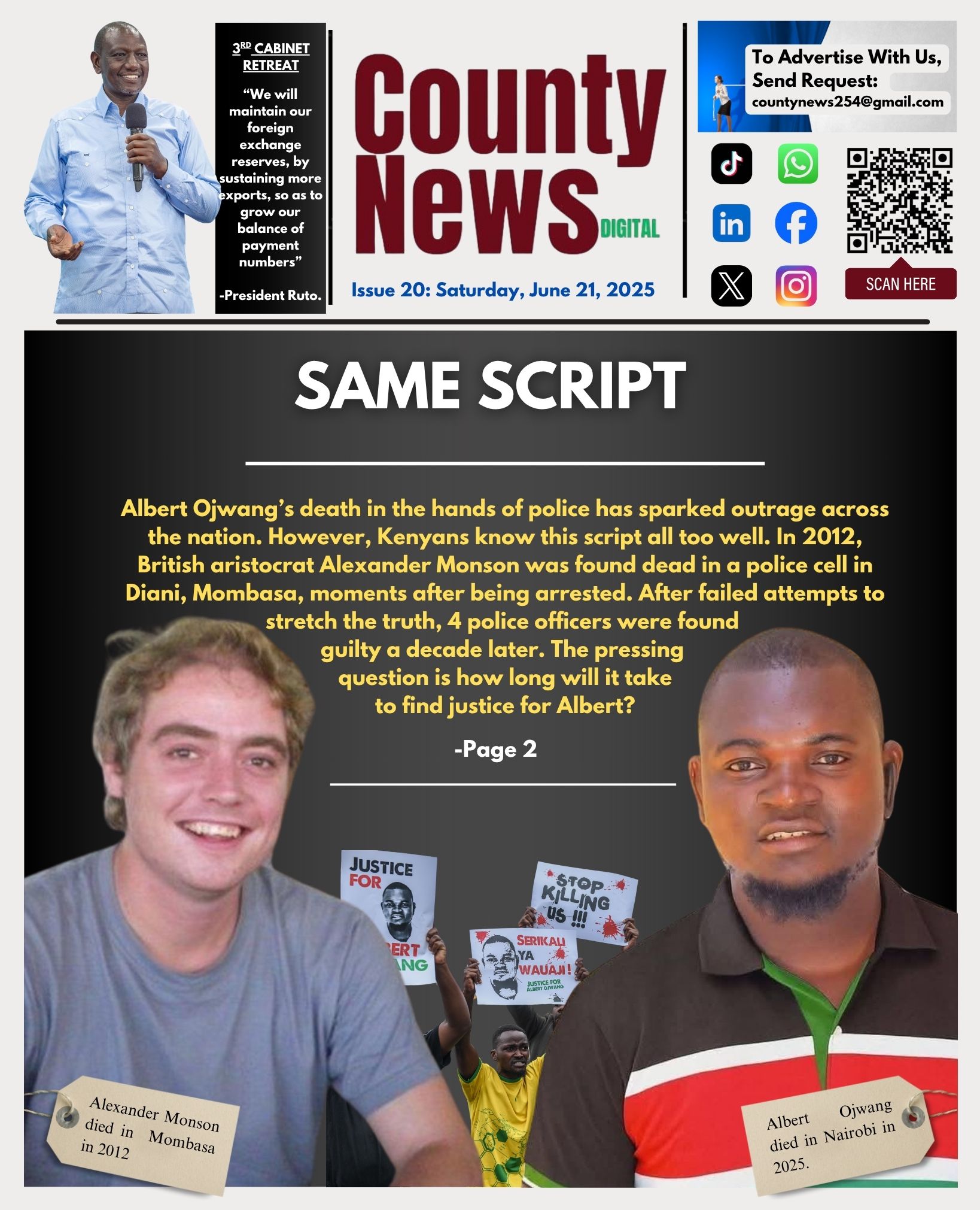 County News Digital: Police Custody Deaths Haunt Kenya Pre-Ojwang