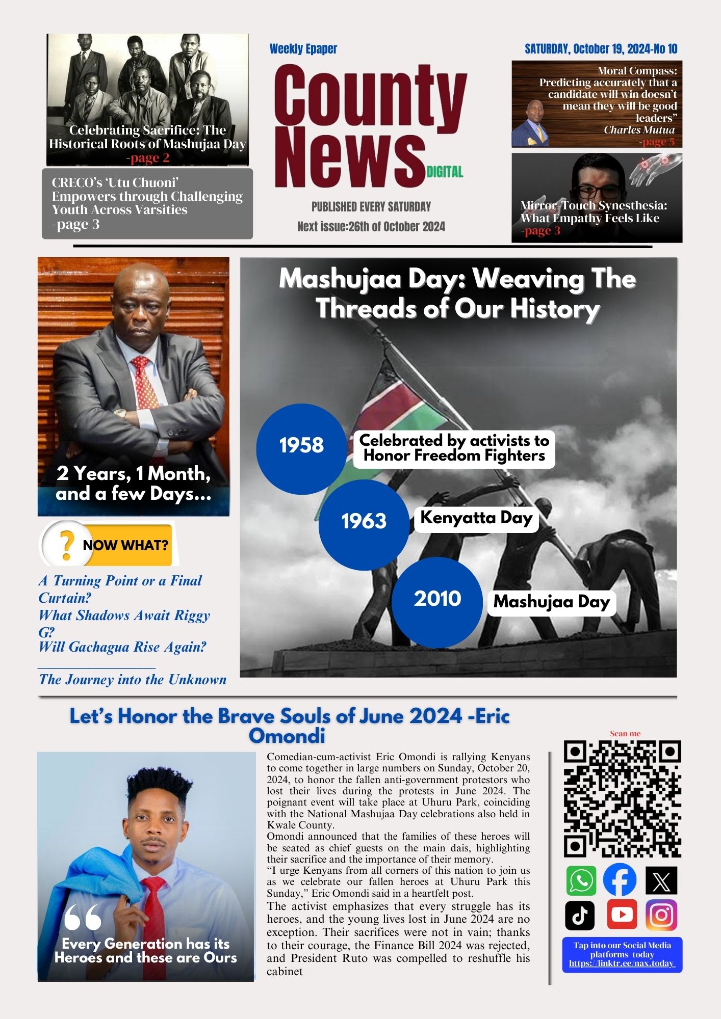 County News Digital: Mashujaa Day, Exploring the Intriguing Pathways of Our History